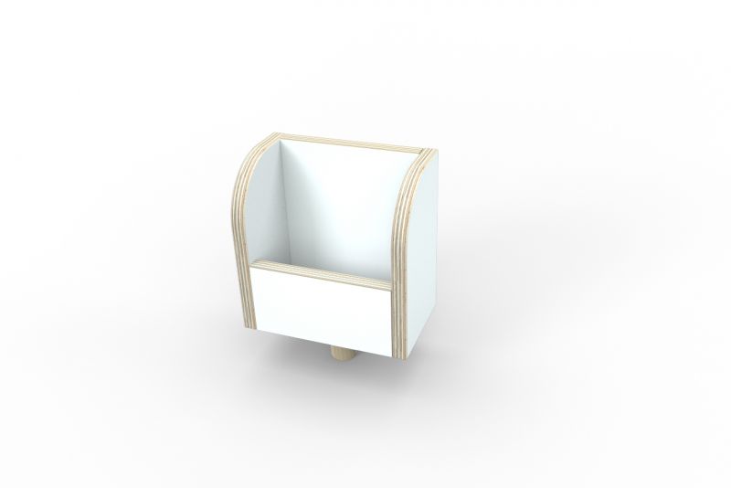 Weiße Growing Table Zettelbox für Kindertisch, praktische Aufbewahrung für Stifte und Papier.